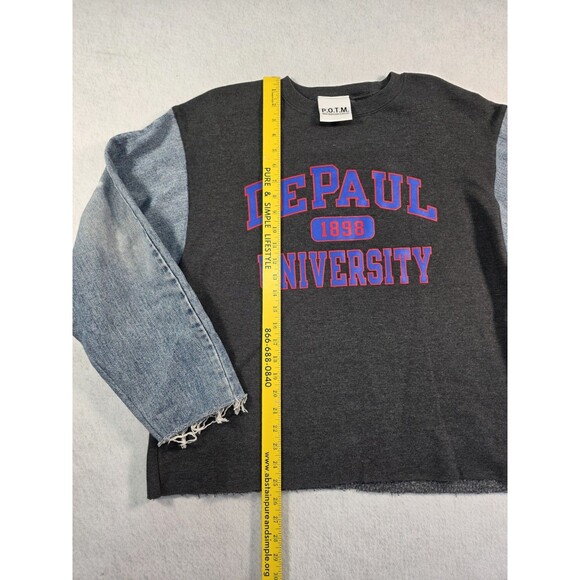 DePaul University Blue Demons Sweatshirt Champion Pullover Size Large P.O.T.M - Picture 7 of 9